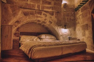 Hotel bedroom in Matera, Italy