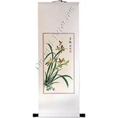 'Chinese Wild Flowers Scroll' by Oriental-Decor