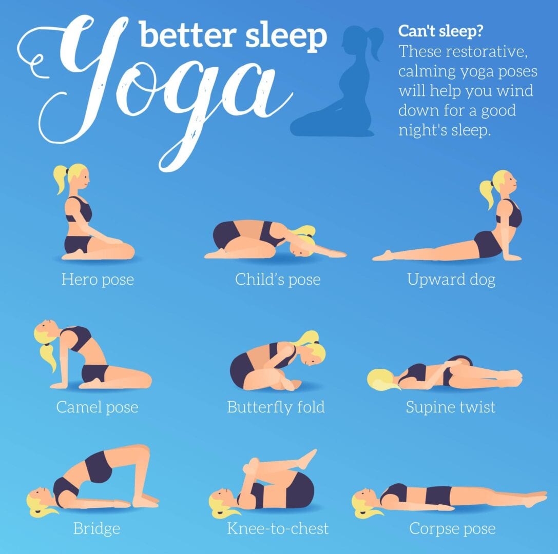 9 Yoga Poses For Better Sleep | Workout For Beginners, Easy Workouts