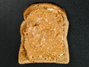 Whole Grain Toast Spread with Peanut Butter Bedtime Snack for Better Sleep