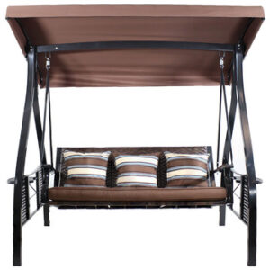 Sunnydaze Deluxe 3-Person Patio Swing with Canopy - in Backyard Patio Design Ideas by Simply Good Sleep
