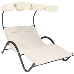 Sunnydaze Double Chaise Lounge with Canopy - in Backyard Patio Design Ideas by Simply Good Sleep